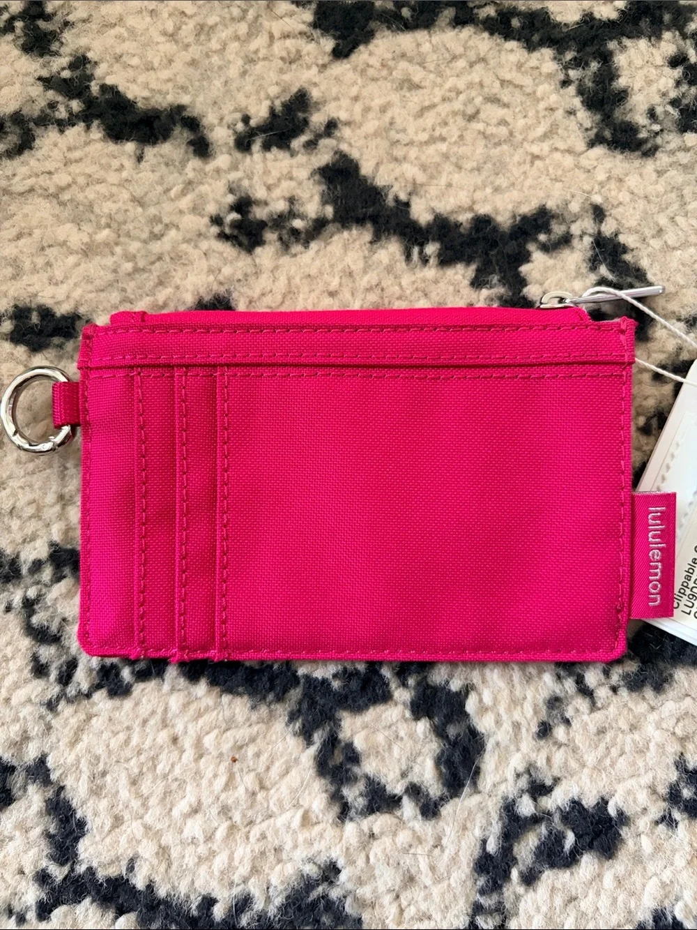 Lululemon Hot Pink Clippable Card Case